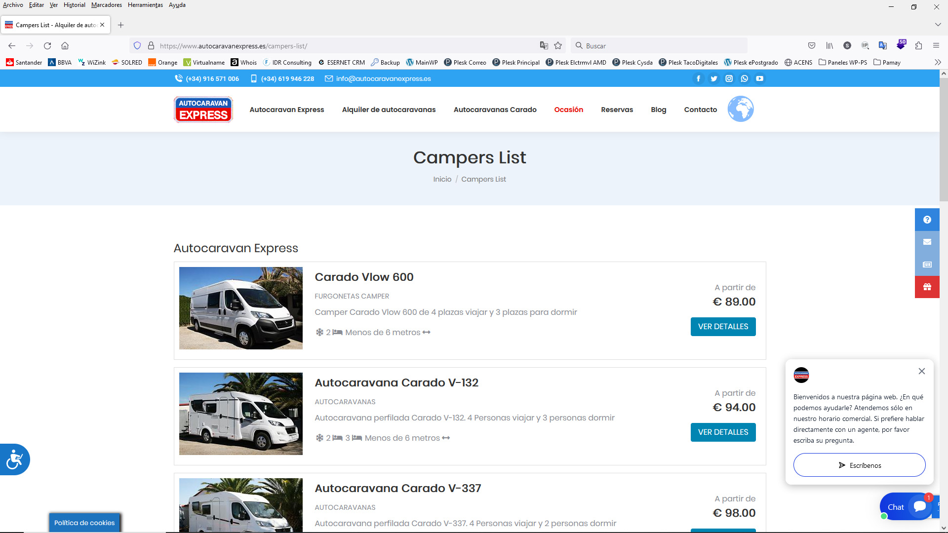 Autocaravan Express - Comercio electrónico